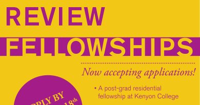 The Kenyon Review Fellowships, Flyer.