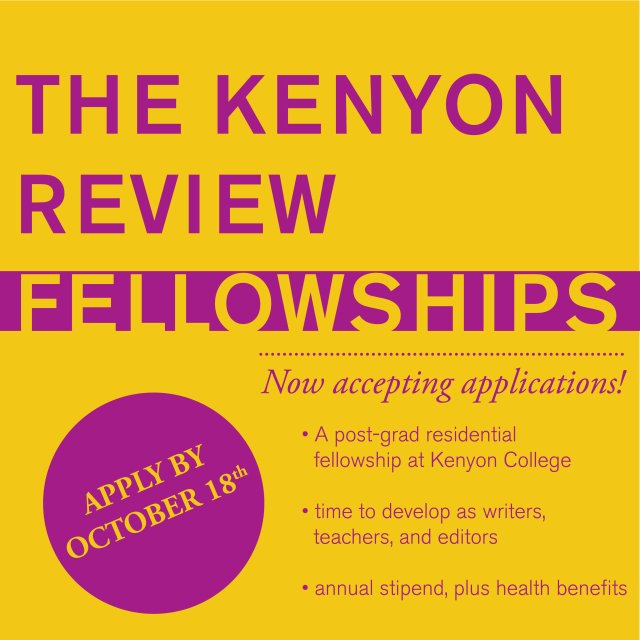 The Kenyon Review Fellowships, Flyer.