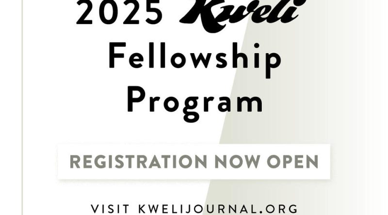 Kweli Fellowship Program 2025. Registration open flyer.