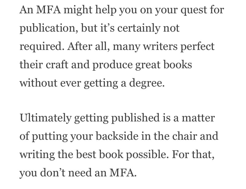 An MFA in Writing 