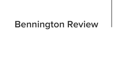 Bennington Review Submissions