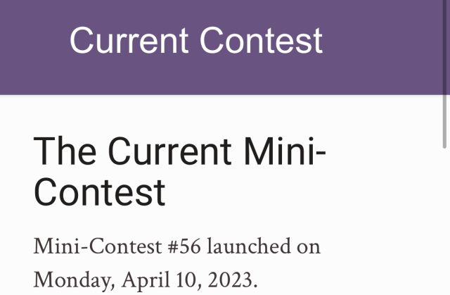 The Current Mini-Contest