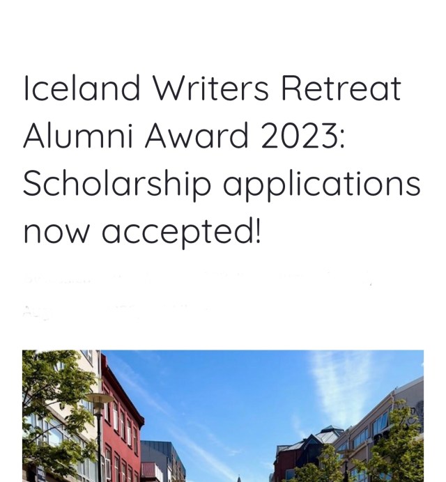 Iceland Writers Retreat Alumni Award 2023: Scholarship applications now accepted!