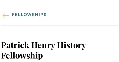 The Patrick Henry History Fellowship