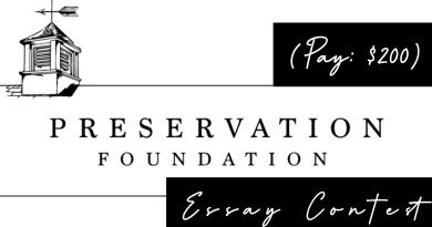 Preservation Foundation Essay Contest: Travel Nonfiction (Pay: $200)