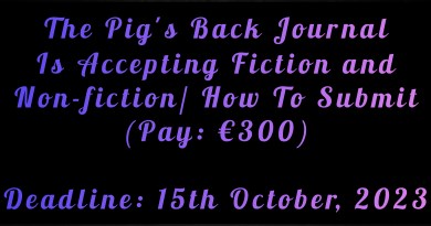 Submissions For The Pig's Back Journal