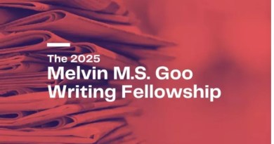 2025 Melvin M.S. Goo Writing Fellowship, Flyer Design.