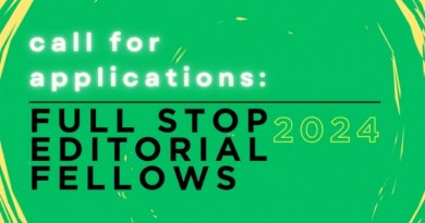 Full Stop Editorial Fellows. Call for applications flyer.