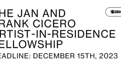 The Jan and Frank Cicero Artist-in-Residence Fellowship. Deadline.