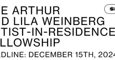 The Arthur and Lila Weinberg Artist-in-Residence Fellowship. Deadline.