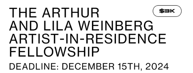 The Arthur and Lila Weinberg Artist-in-Residence Fellowship. Deadline.