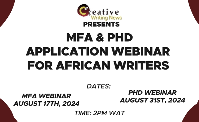 Creative Writing News MFA & PHD Webinar