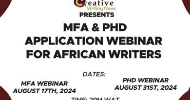 Creative Writing News MFA & PHD Webinar