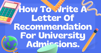 Letter of Recommendation For Students