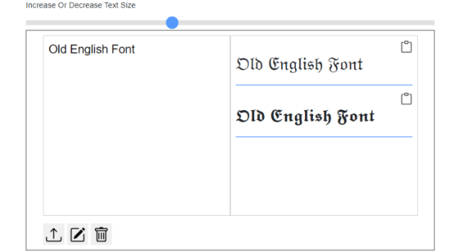 Old English Font Generator