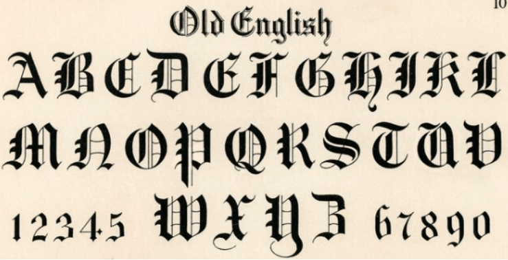 Old English Font for Attractive Writing