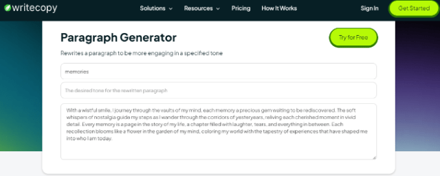 Good Paragraph Generators