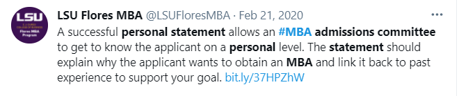 sample mba personal statement