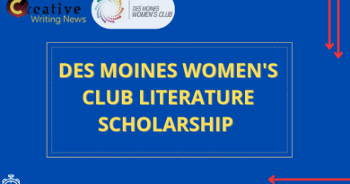 Des Moines Women's Club Literature Scholarship flyer