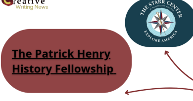 The Patrick Henry History Fellowship, Flyer. Creative Writing News.